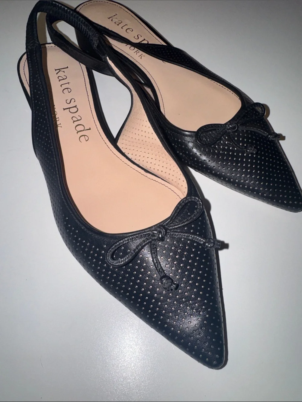 KATE SPADE NEW YORK VERONICA SLINGBACK FLATS SIZE 8.5 EUC